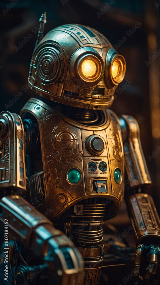 Fototapeta premium Robot on mars. ai generated