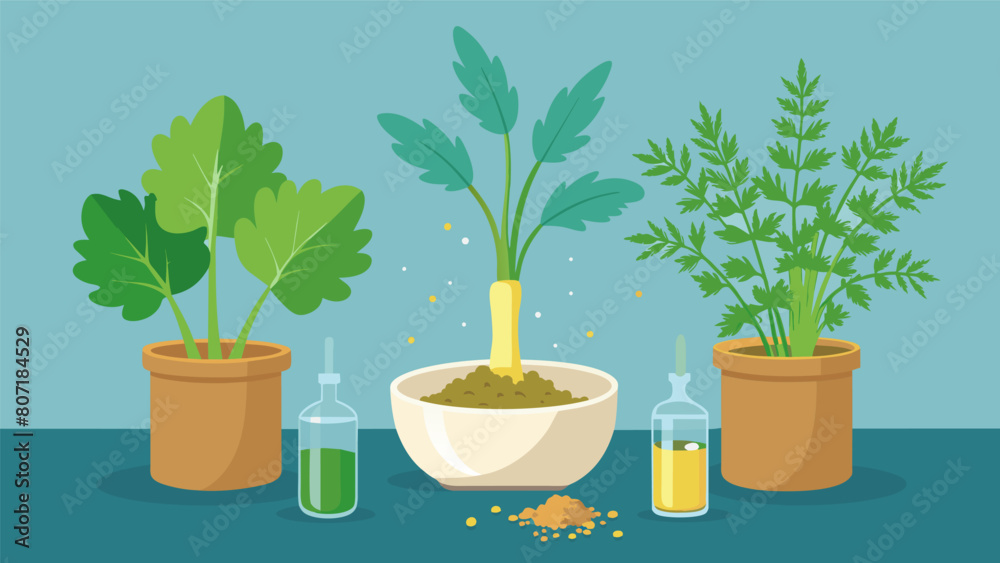 Obraz premium The simple of clipping fresh parsley dill and coriander from a small indoor garden infusing homemade dishes with bursts of vibrant flavor..