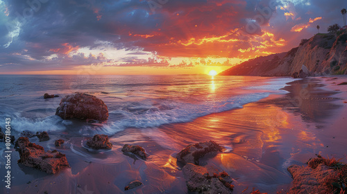 Gorgeous Sunset on a Rocky Coast © Dark Matter CC