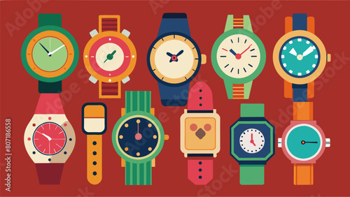From sleek and modern to ornate and vintage there is a secondhand luxury watch for every taste.. Vector illustration