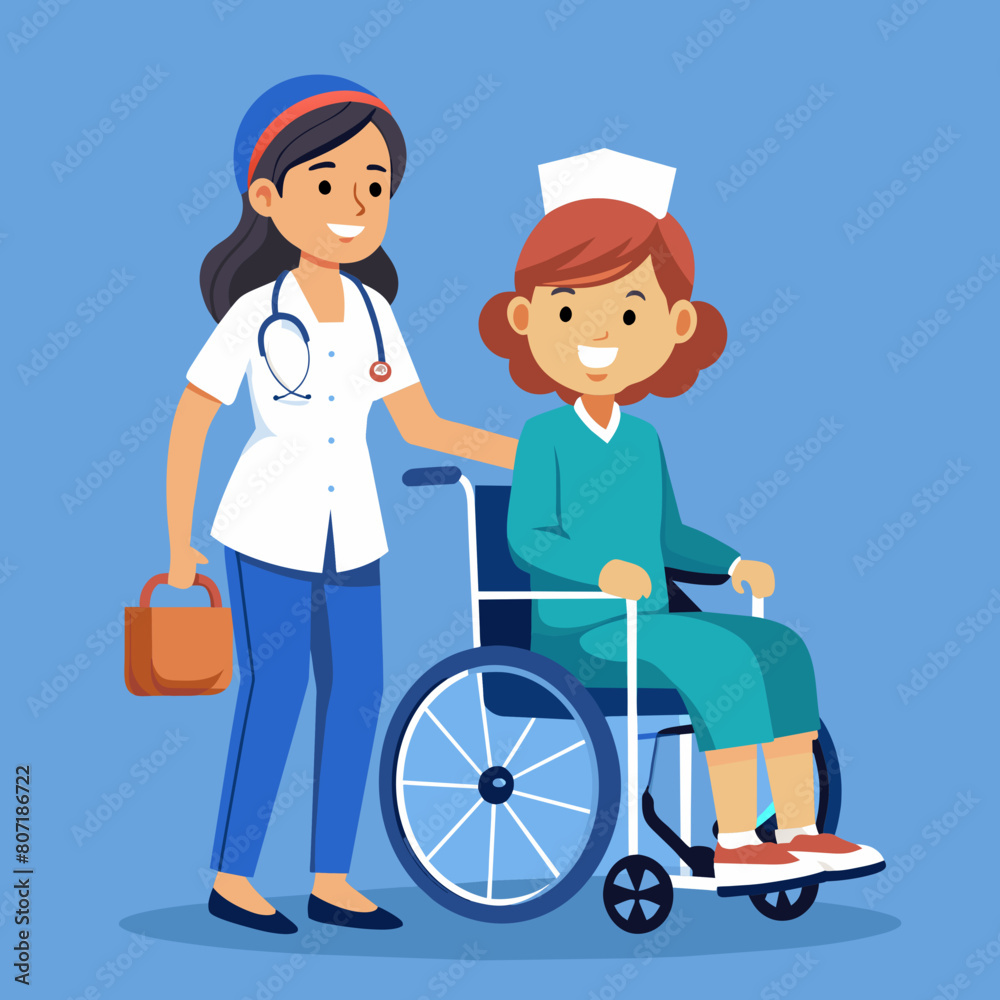 a-nurse-next-to-a-patient-in-a-wheelchair