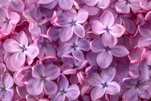 Lilac flowers background with copy space © Di Studio