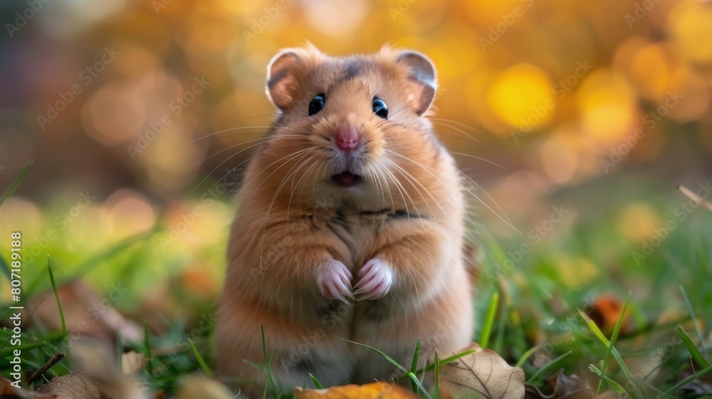 Hamster Sitting on Top of Pink Blanket Hamster Sitting on Top of Pink Blanket