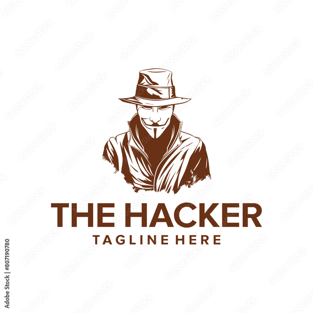 The hacker logo vector illustration