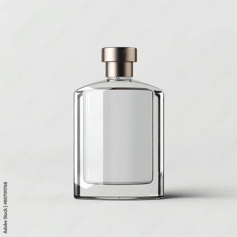 Modern men's fragrance bottle mockup, isolated with a refined metallic cap, providing a clean background and ample copy space. Modern men's fragrance bottle mockup, isolated with a refined metallic cap, providing a clean background and ample copy space.