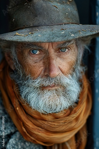 Illustration of thrifty man portrait , high quality, high resolution photo