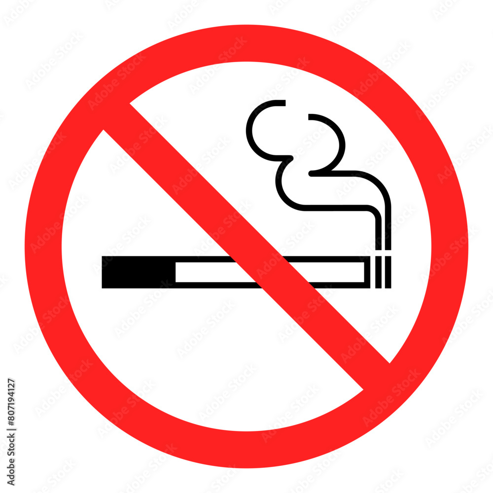 No smoking sign with cigarette No smoking sign with cigarette