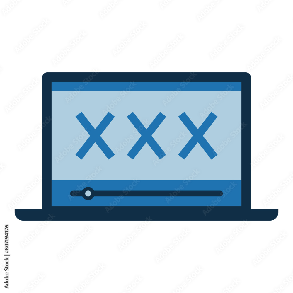 Pornography and online movie streaming icon Pornography and online movie streaming icon