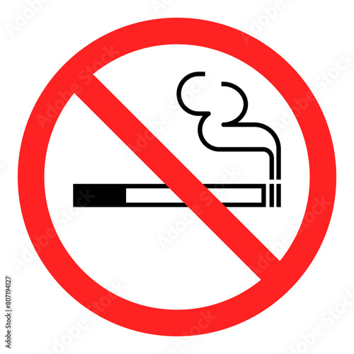 No smoking sign with cigarette
