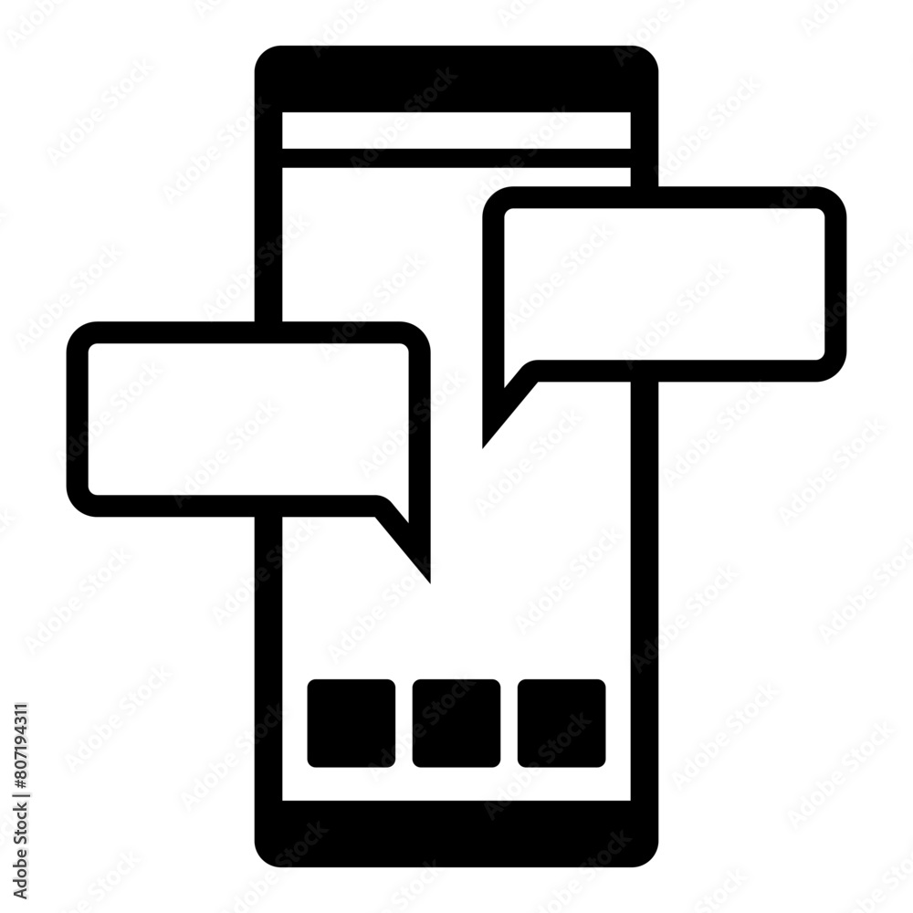 Social media messages on smartphone Social media messages on smartphone
