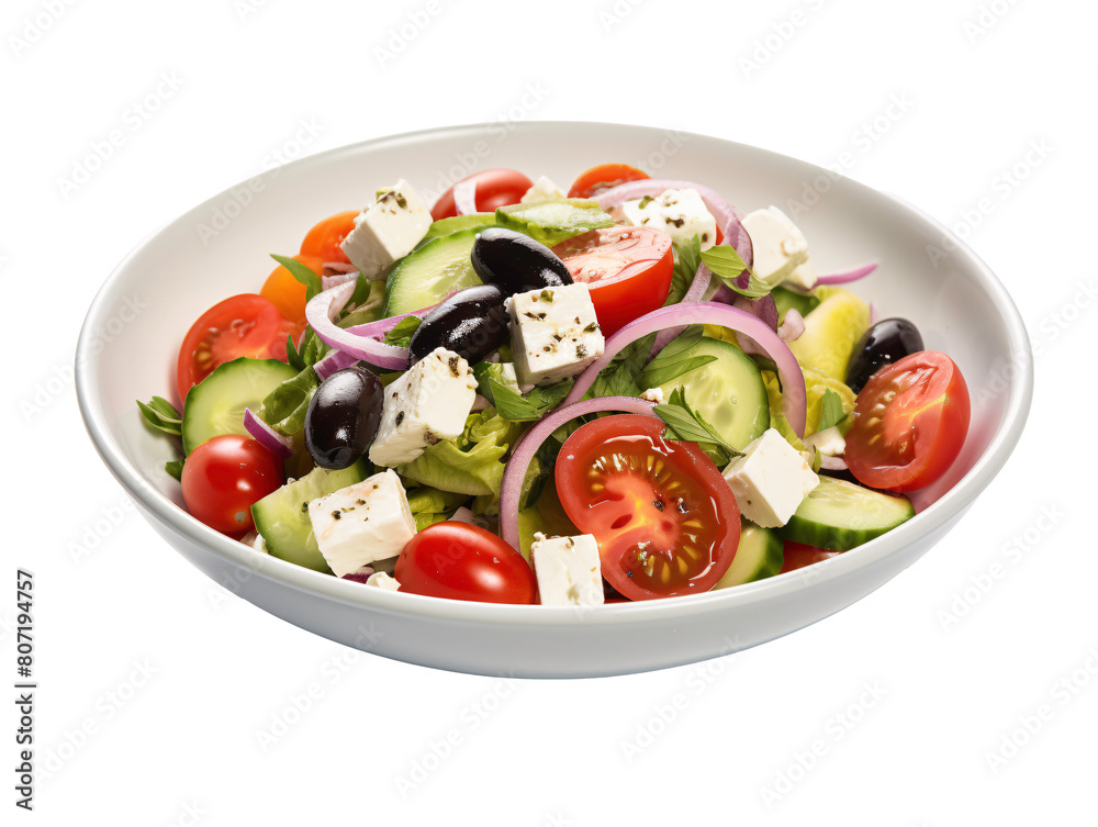 a bowl of salad with tomatoes and olives