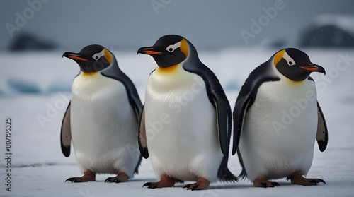 penguin animal north pole winter ice Ant.generative.ai photo