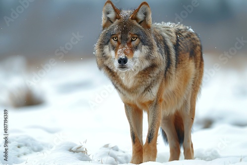 Iberian wolf (Canis lupus) in winter photo