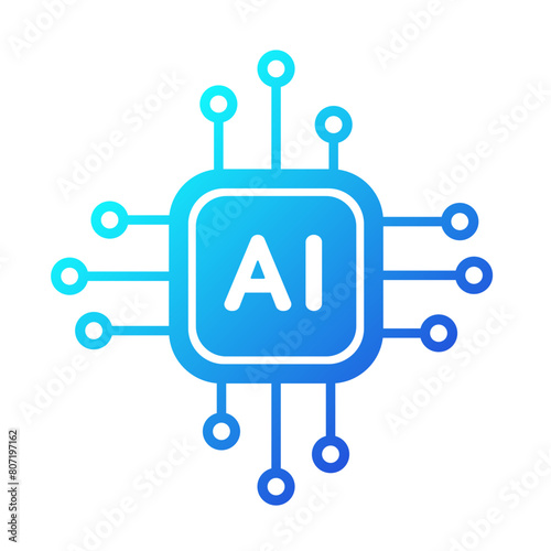 AI Logo. Artificial intelligence or Generative AI Vector illustration Web Icon or Symbol