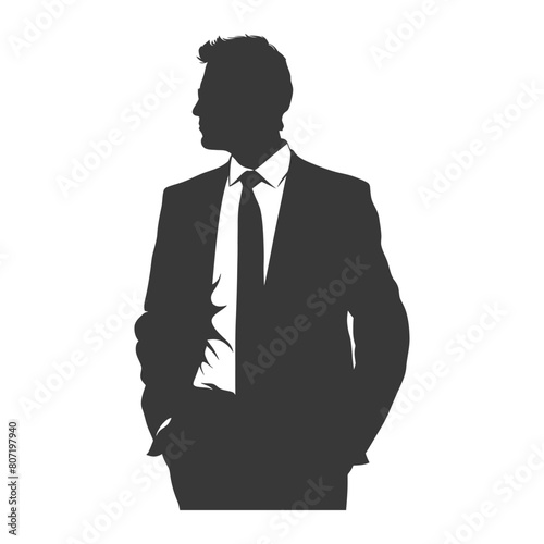 Silhouette bussiness concept black color only