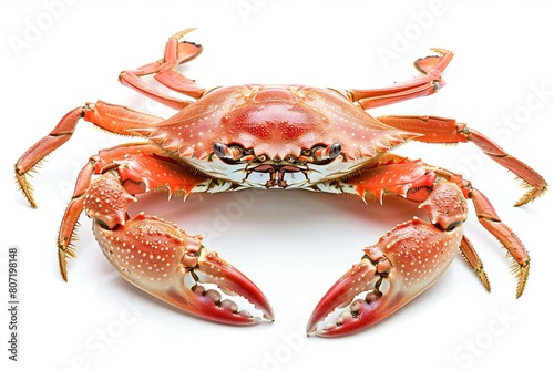Crab isolated on white background,  Clipping path included for easy extraction
