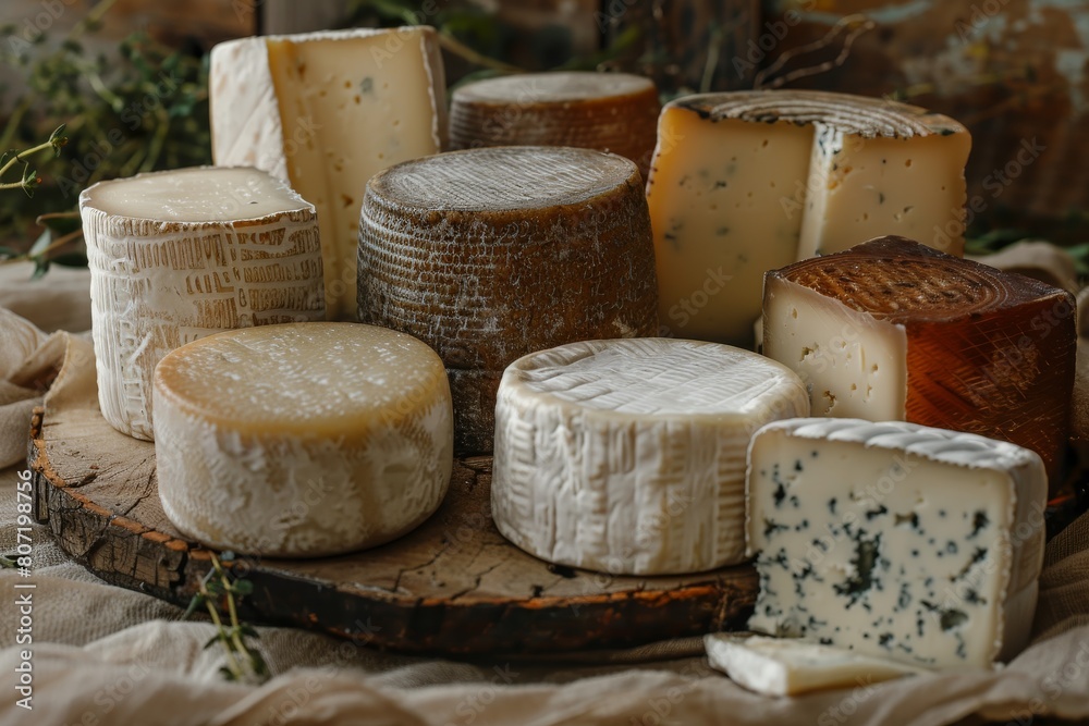 Authentic cheese made from goat sheep and cow milk Authentic cheese made from goat sheep and cow milk