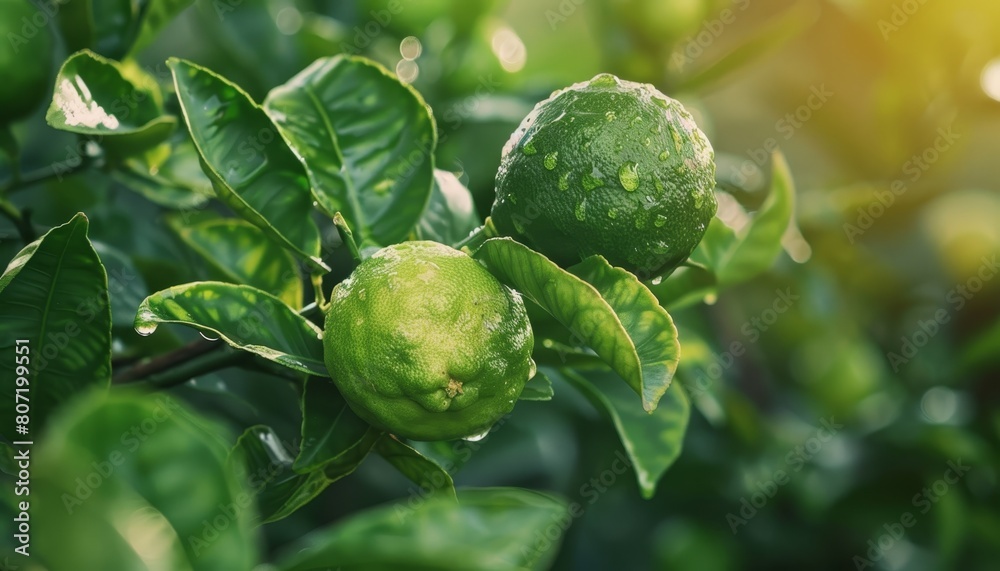 Bergamot a crucial cooking ingredient from the garden or fresh with leaves Bergamot a crucial cooking ingredient from the garden or fresh with leaves