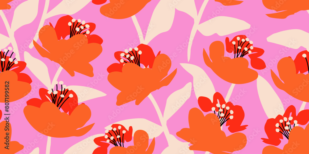 Exotic hand drawn flowers, seamless patterns with floral for fabric, textiles, clothing, wrapping paper, cover, banner, home decor, abstract backgrounds. Exotic hand drawn flowers, seamless patterns with floral for fabric, textiles, clothing, wrapping paper, cover, banner, home decor, abstract backgrounds.