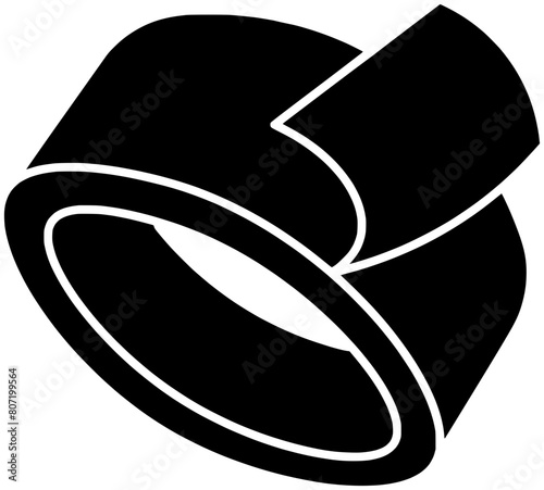 adhesive illustration sticky silhouette roll logo plastic icon cellophane outline transparent tape tool scotch office equipment glue fix paper shape supply attach desk for vector graphic background
