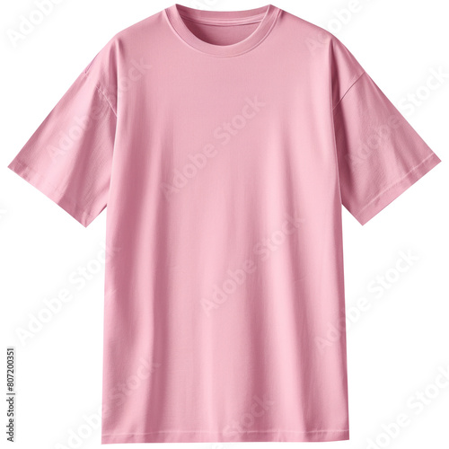 PNG Oversized Pink Blank T-shirt Mockup Isolated On Transparent Background
