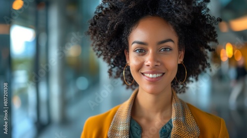 Confident Woman in Suit Smiling