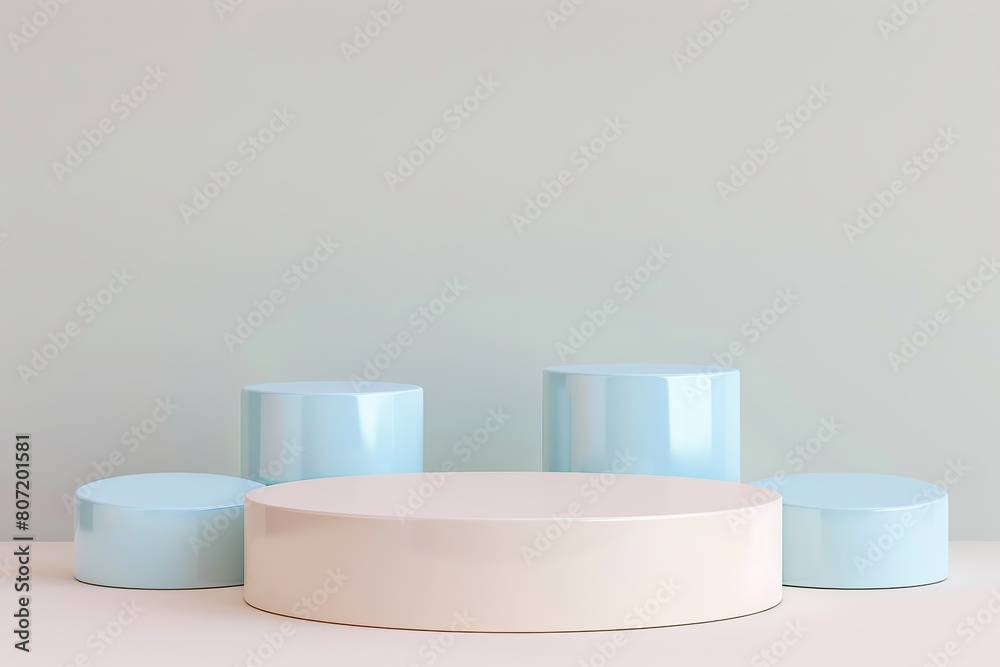 Three Round Podiums for Cosmetic, Soap, Items Presentation. Abstract Minimal Geometric Pedestal. Cylinder Forms, Soft Shadow. Product Object Show Scene. Showcase, Display Case. Beige Stand Backdrop Ad Three Round Podiums for Cosmetic, Soap, Items Presentation. Abstract Minimal Geometric Pedestal. Cylinder Forms, Soft Shadow. Product Object Show Scene. Showcase, Display Case. Beige Stand Backdrop Ad