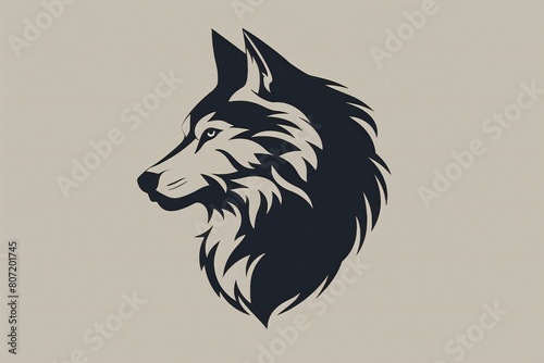 Wolf head, Vector illustration for your design, Hand drawn style