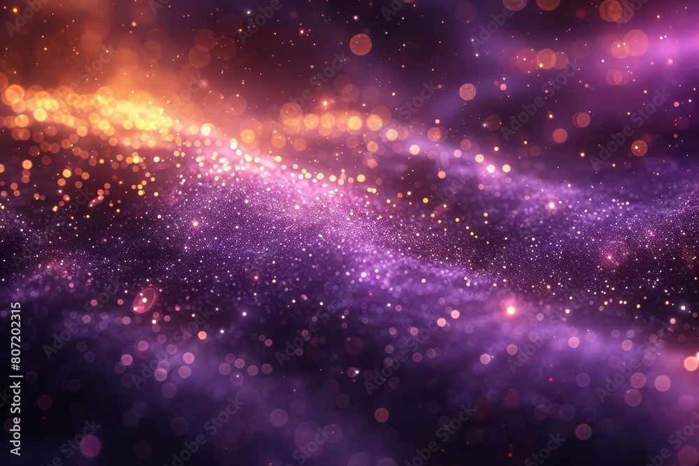 Fototapeta premium Vibrant purple and gold abstract patterns