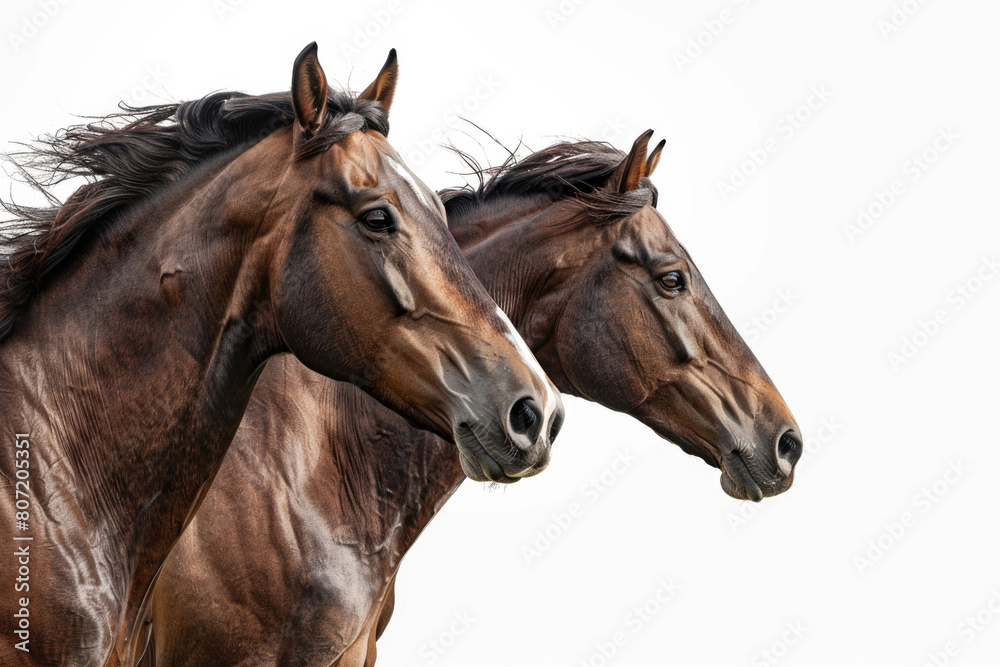 Three stallions, strength embodied