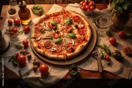 italian food pizza concept