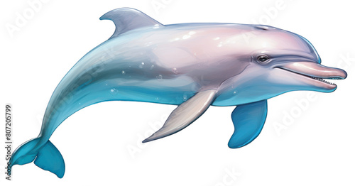 PNG Dolphin animal mammal fish, digital paint illustration. AI generated image