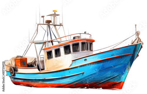 PNG Boat watercraft sailboat vehicle, digital paint illustration. AI generated image