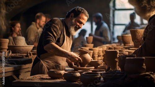 Pottery competition in Greek studio showcasing unique designs