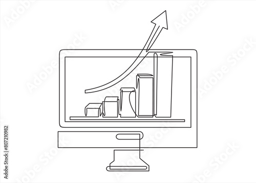 Dashboard admin line icon. Simple outline style. User panel template, data analysis, agency, graph, business linear sign. Vector illustration isolated on white background. 