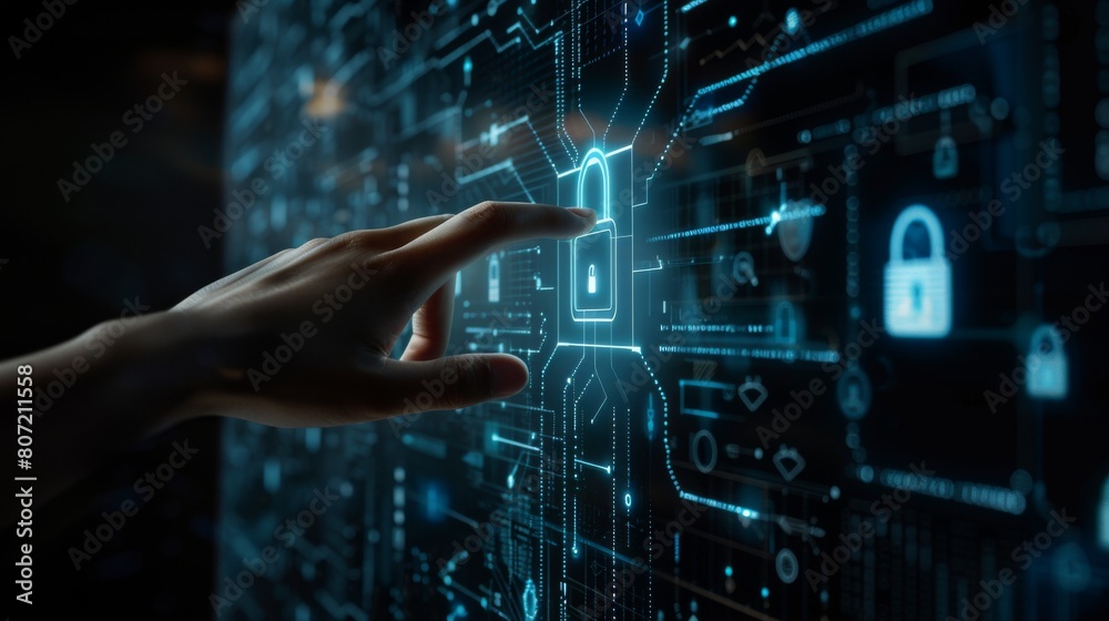 Privacy secured by digital barriers, information technology enhances cyber protection, network locks prevent unauthorized access and data threats. Privacy secured by digital barriers, information technology enhances cyber protection, network locks prevent unauthorized access and data threats.