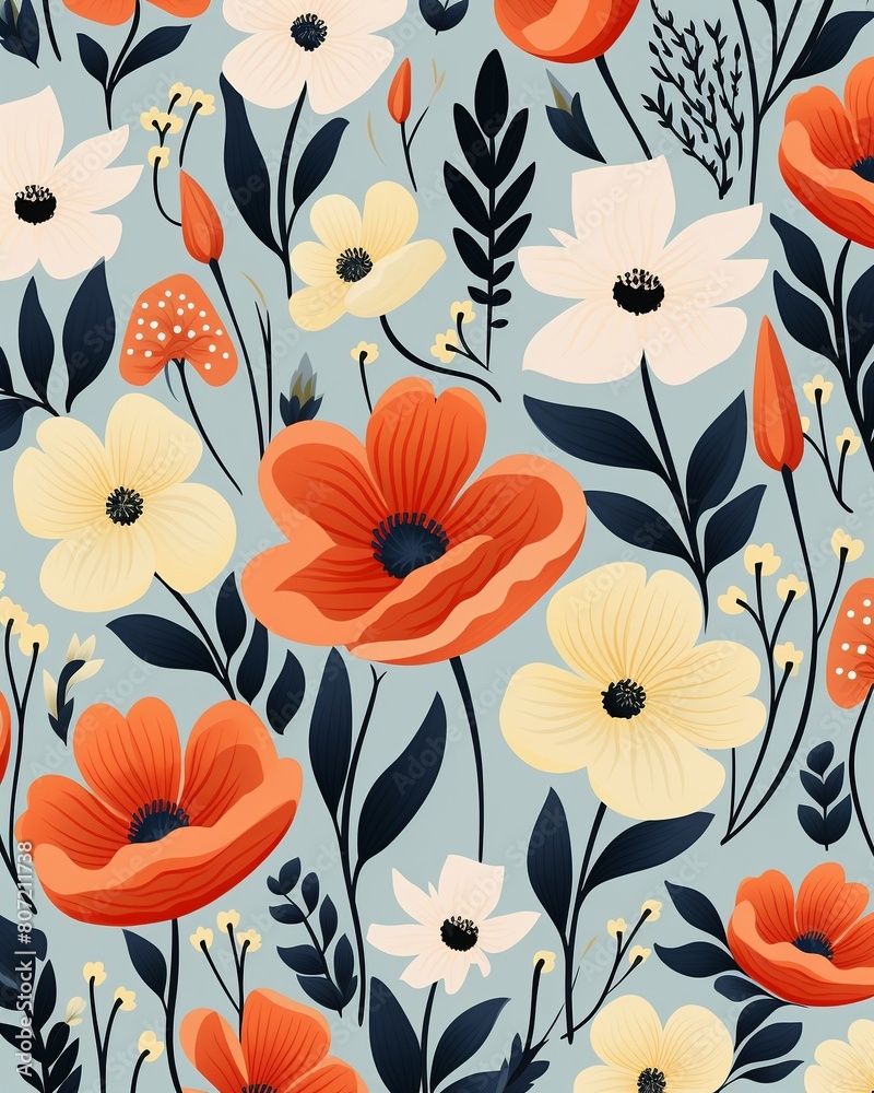 Versatile flattened florals for all seasons