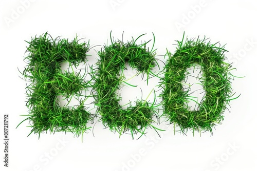 Word ECO made of green gras...