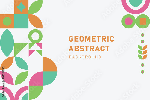 Abstract flat colorful mosaic background graphic