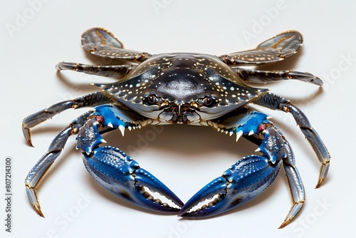 Blue crab isolated on white background   Close up of blue crab