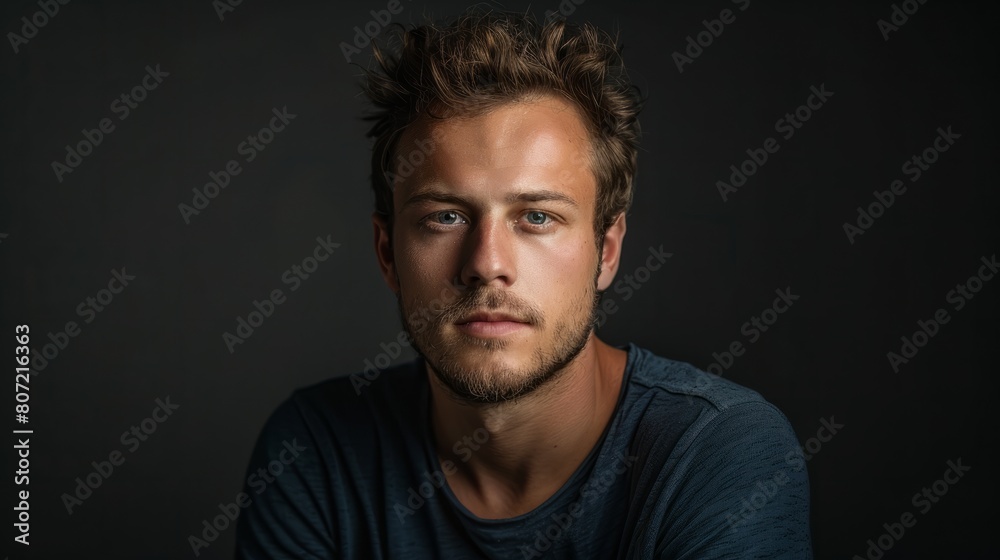 Person man isolated background confident guy studio portrait caucasian face man adult hyper realistic 