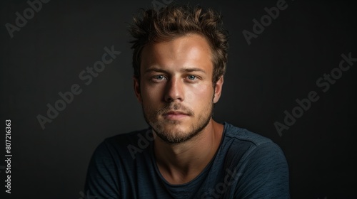 Person man isolated background confident guy studio portrait caucasian face man adult hyper realistic 