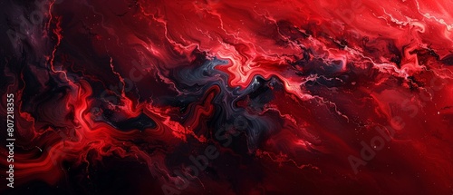 A red and black abstract painting with a sense of mystery 8K , high-resolution, ultra HD,up32K HD