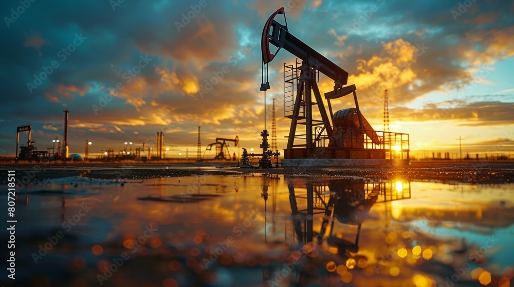 Obraz premium Advancements in Technology for Efficient and Responsible Oil and Gas Production, Transportation, and Processing