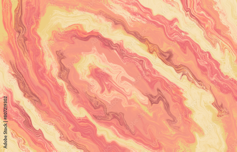 Abstract spirals Red tones color background.