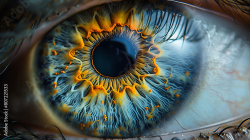  Close-Up of Eye, a close up of a persons eye with a blue iris
