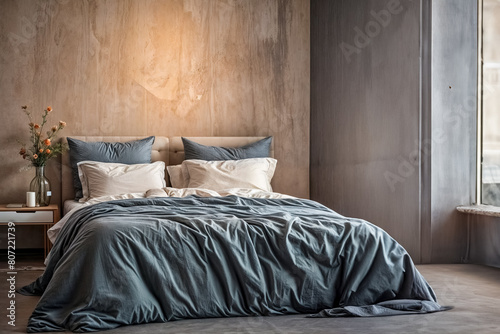 Semplicità e raffinatezza- design minimalista della camera da letto photo