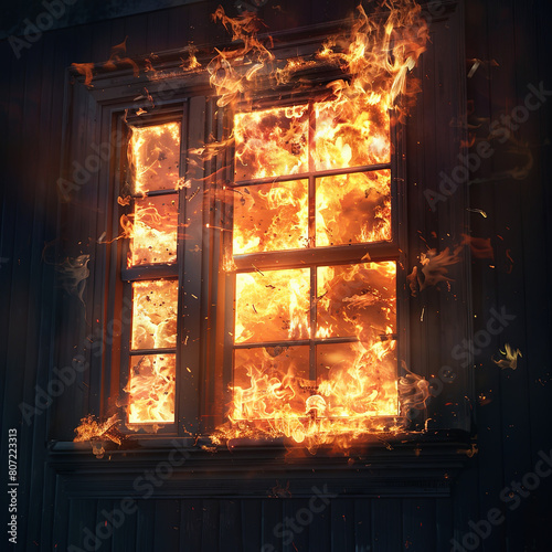 fire in window