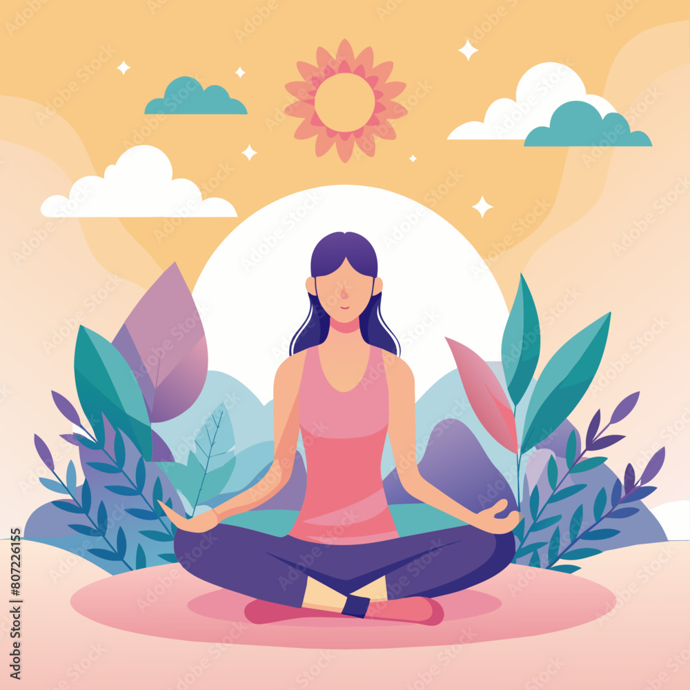 Serene yoga and mindfulness backgrounds with soft, pastel colors for wellness and fitness platforms.