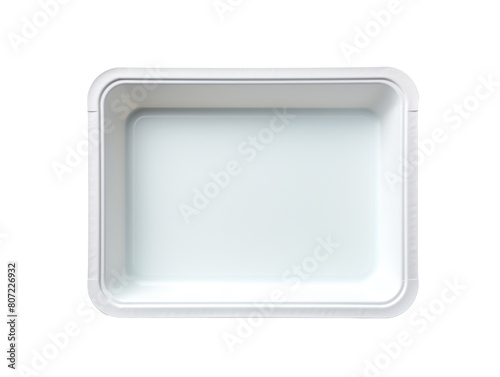 Empty paper food tray isolated on transparent background